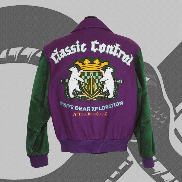 Vintage Wool/Suede Varsity Bomber Jacket Men's Small 1980s - Picture 2 of 7